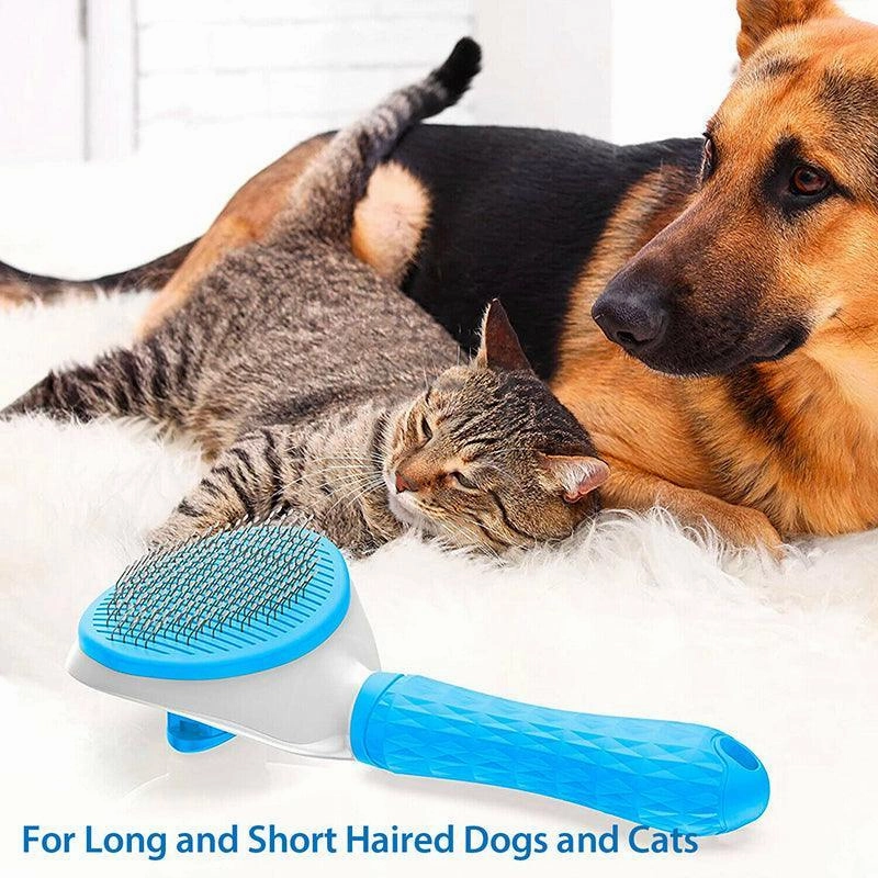 Pet Dog Cat Grooming Comb Brush Tool Gently Removes Loose Undercoat Knots Mats