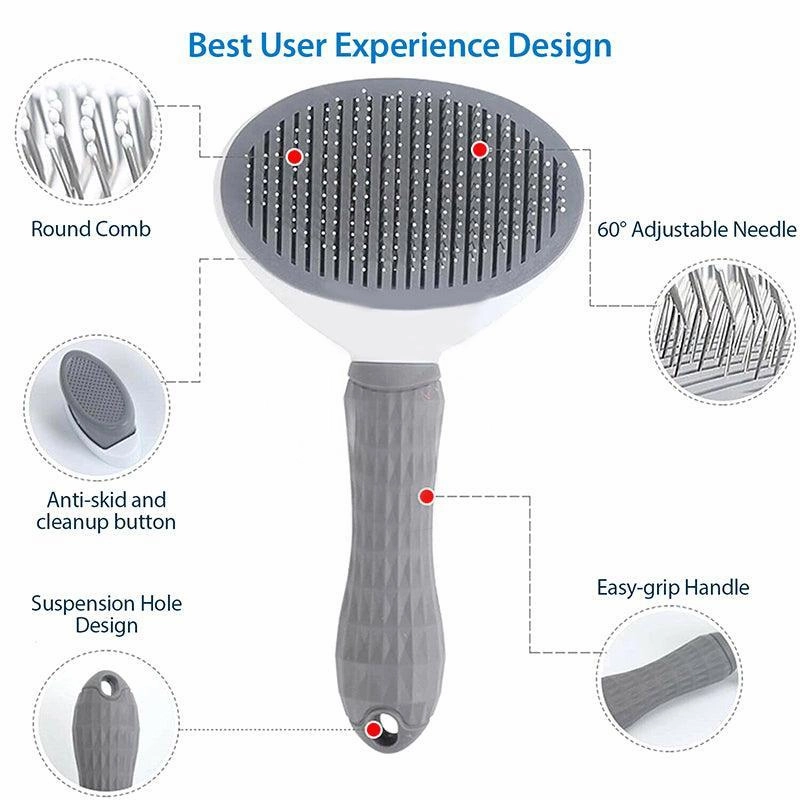 Pet Dog Cat Grooming Comb Brush Tool Gently Removes Loose Undercoat Knots Mats