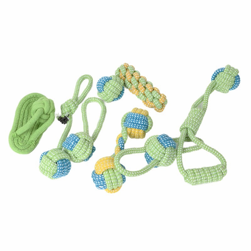Pet Dog Knotted Rope Pull Tug Toy