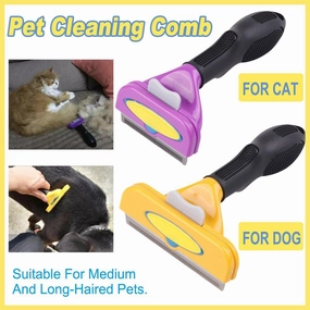 Pet Hair Removal Brush Deshedding Tool for Cats Dogs Grooming Comb Fur Remover