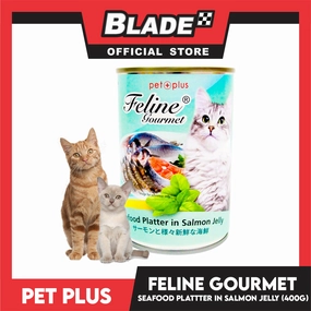 Pet Plus Feline Gourmet 400g (Seafood Platter In Salmon Jelly Flavor) Canned Cat Food