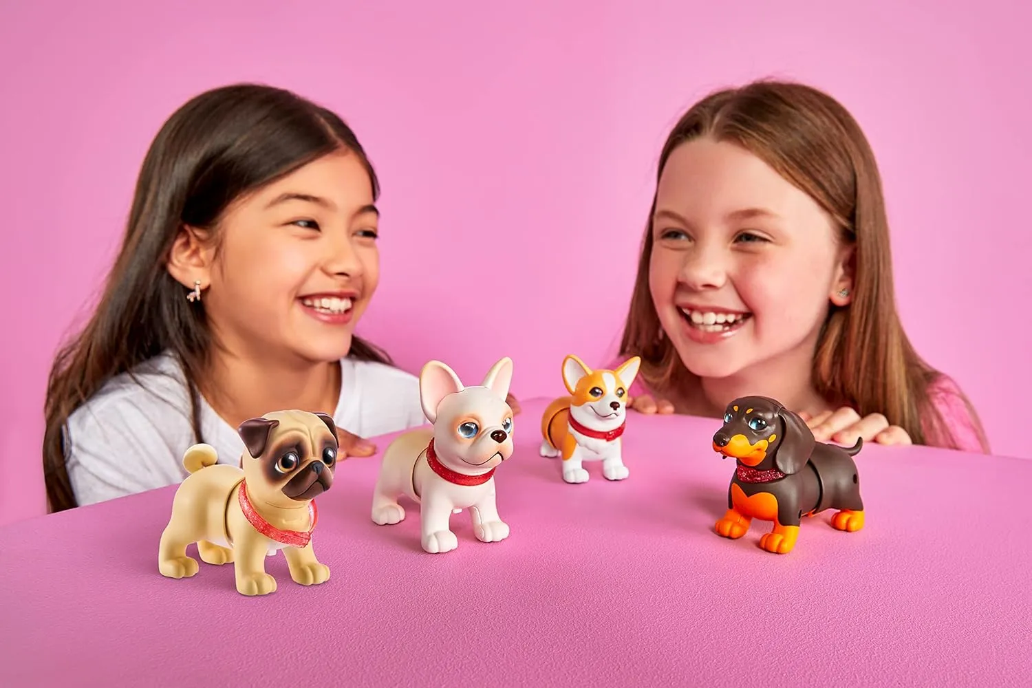 Pets Alive Booty Shakin' Pups (Corgi & Pug) by ZURU, Interactive Mini Dog Toys That Walk, Waggle, and Booty Shake, Electronic Puppy Toy for Kids and Girls (2 Pack)