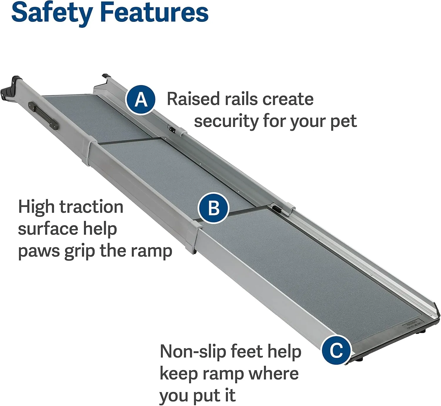 PetSafe Happy Ride Compact Telescoping Dog Ramp, Portable Pet Ramp for Cars, Trucks & SUVs with Adjustable Sizing
