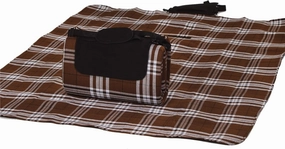 Picnic Plus Mega Mat® 100% Waterproof Padded Picnic Blanket Beach Mat Camping Mat Outdoor Blanket Play Mat, Seats 2-3 Persons Plus Gear Opens to 48"X 60" (Chocoholic)