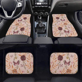 Pink Butterflies Car Floor Mats