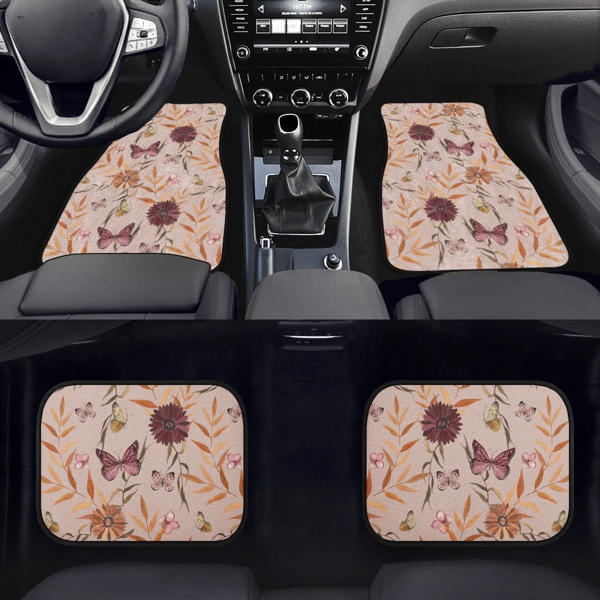 Pink Butterflies Car Floor Mats