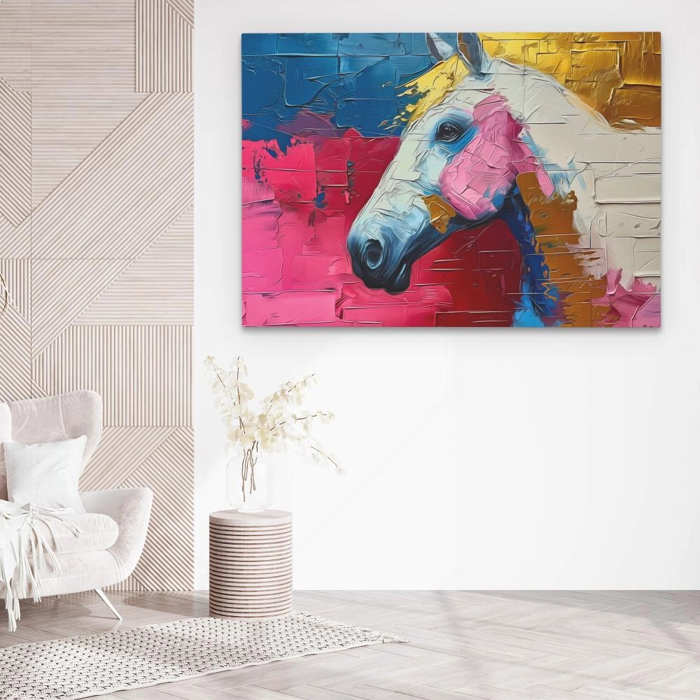 Pink Racing Horse