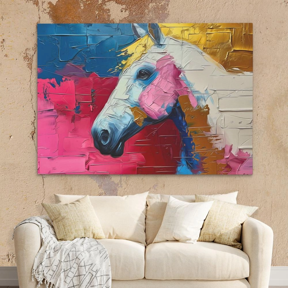 Pink Racing Horse