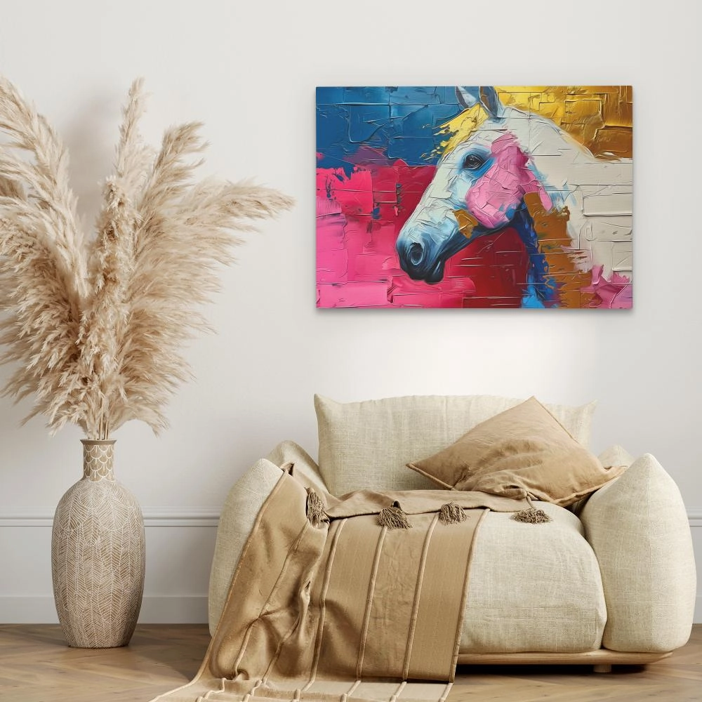 Pink Racing Horse