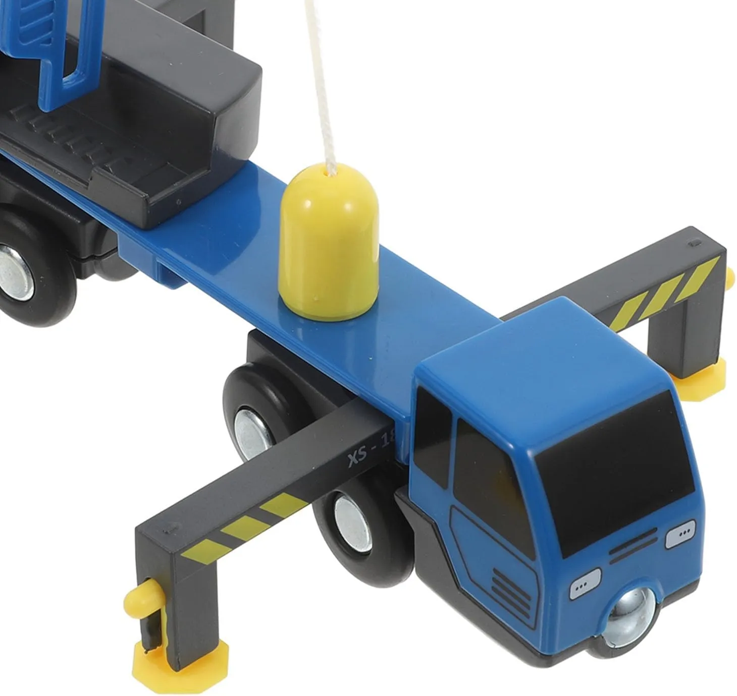 Plastic Telescopic Crane Truck Toy for Kids, 6.69 Inch Extendable Arm, 360° Rotating Crane, Inertia Push Engineering Vehicle for Boys, Blue