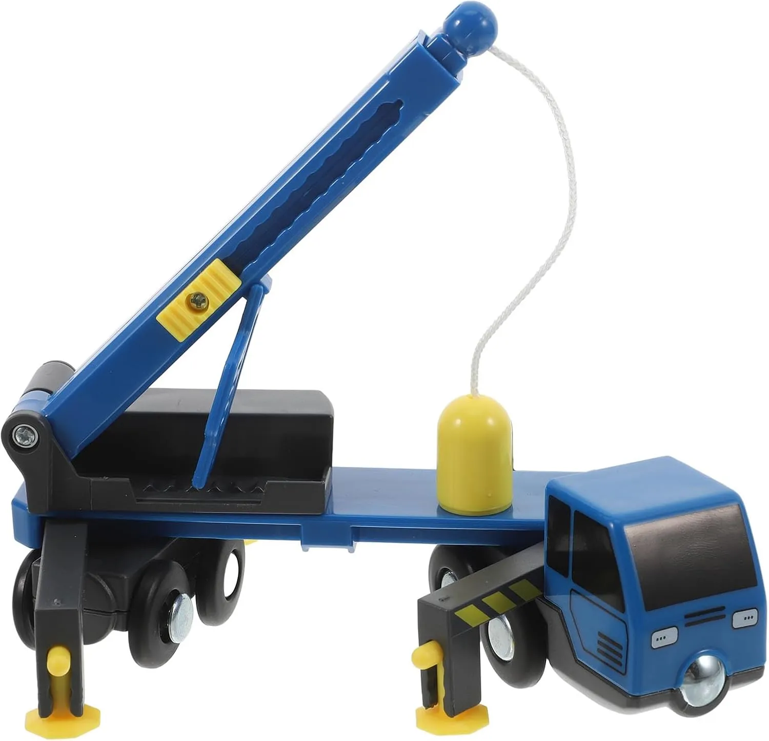 Plastic Telescopic Crane Truck Toy for Kids, 6.69 Inch Extendable Arm, 360° Rotating Crane, Inertia Push Engineering Vehicle for Boys, Blue