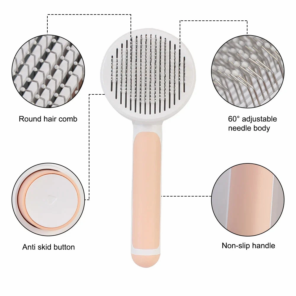 Plastic Cleaning and Beauty Products Cat Hair Cleaner Pet Comb Self Cleaning Brush Pet Accessories