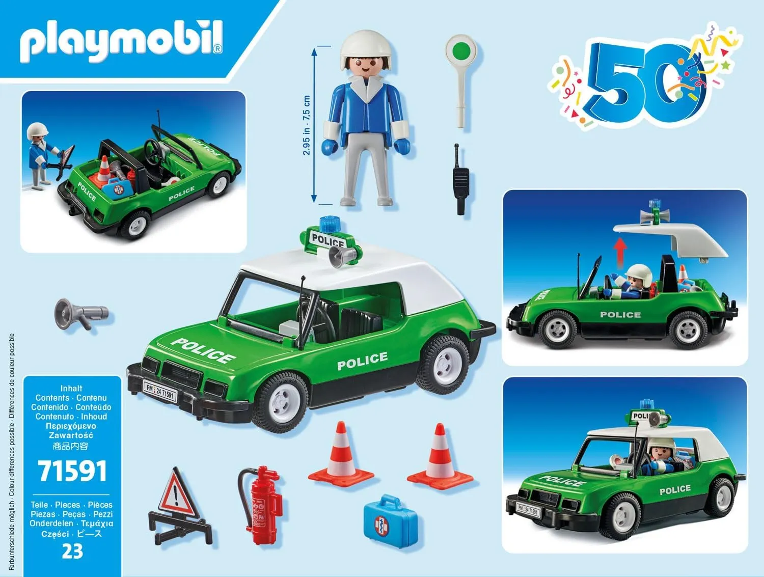 Playmobil 71591  50th Anniversary Set -Classic Polizei Auto