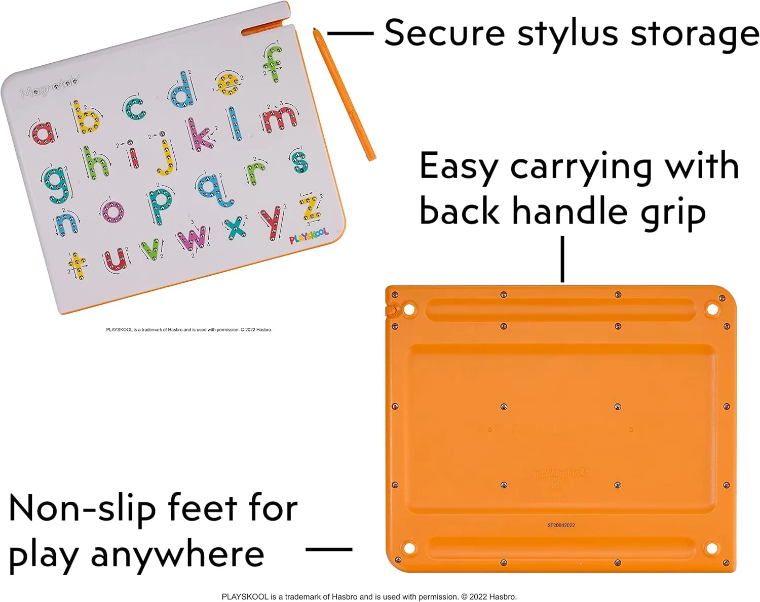 Playskool Magnatab — a to z Lowercase — Magnetic Board Toy Letter Tracing for Toddlers Learning and Sensory Drawing — for Kids Ages 3 and Up
