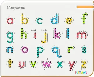Playskool Magnatab — a to z Lowercase — Magnetic Board Toy Letter Tracing for Toddlers Learning and Sensory Drawing — for Kids Ages 3 and Up