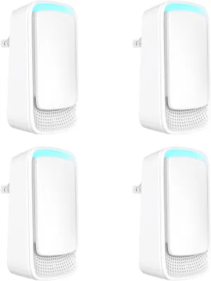 Plug In Air Ionizers - Negative Ion Technology Air Purifier - Quiet Operation Air Freshener for Home, Bedroom, Office, Garage Room - Portable Air Purifiers Odor,Pets Smell - Air Cleaner White (4 Pack）