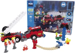 PLUS PLUS - GO! Fire and Rescue - 500 Pieces - Model Vehicle Building Stem Toy, 300.7009