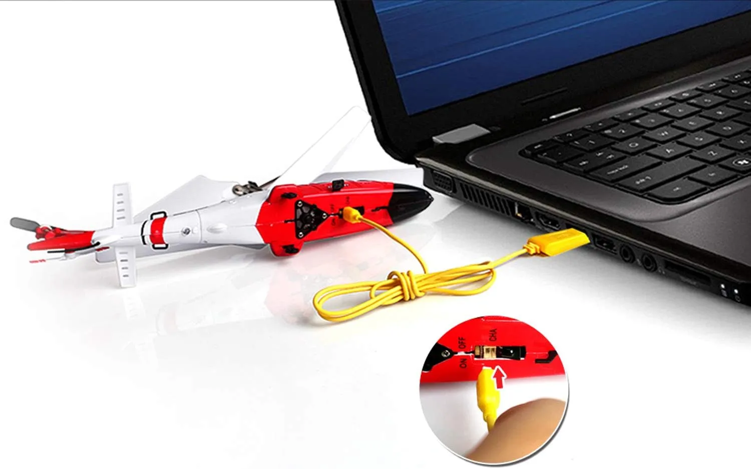 POCO DIVO Coast Guard Rescue Helicopter RC Flight Infrared 3CH Gyro Marine Aircraft Model S111G