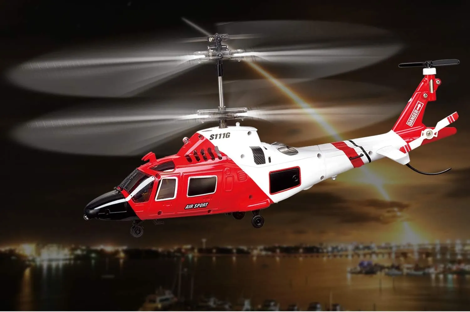 POCO DIVO Coast Guard Rescue Helicopter RC Flight Infrared 3CH Gyro Marine Aircraft Model S111G