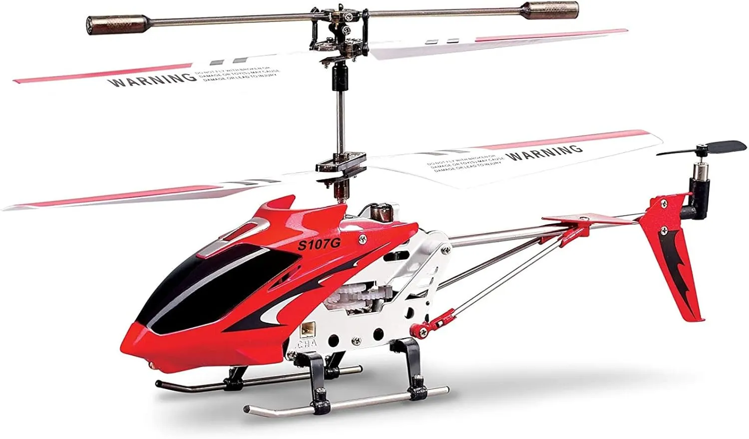 POCO DIVO S107G Phantom 3CH Infrared RC Helicopter Mini Flight S107 Gyro with Light, Red