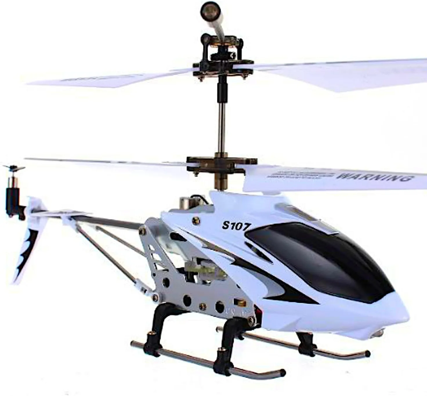 POCO DIVO S107G Phantom 3CH Infrared RC Helicopter Mini Flight S107 Gyro with Light, White