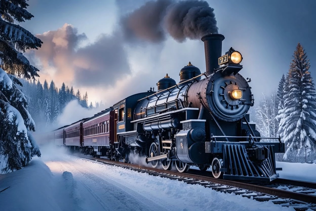 Polar Express Adventure 500 Pieces Wooden Jigsaw Puzzle, Educational Fun, Family Games, Creative Gift, Challenging Toys for Adults and Kids
