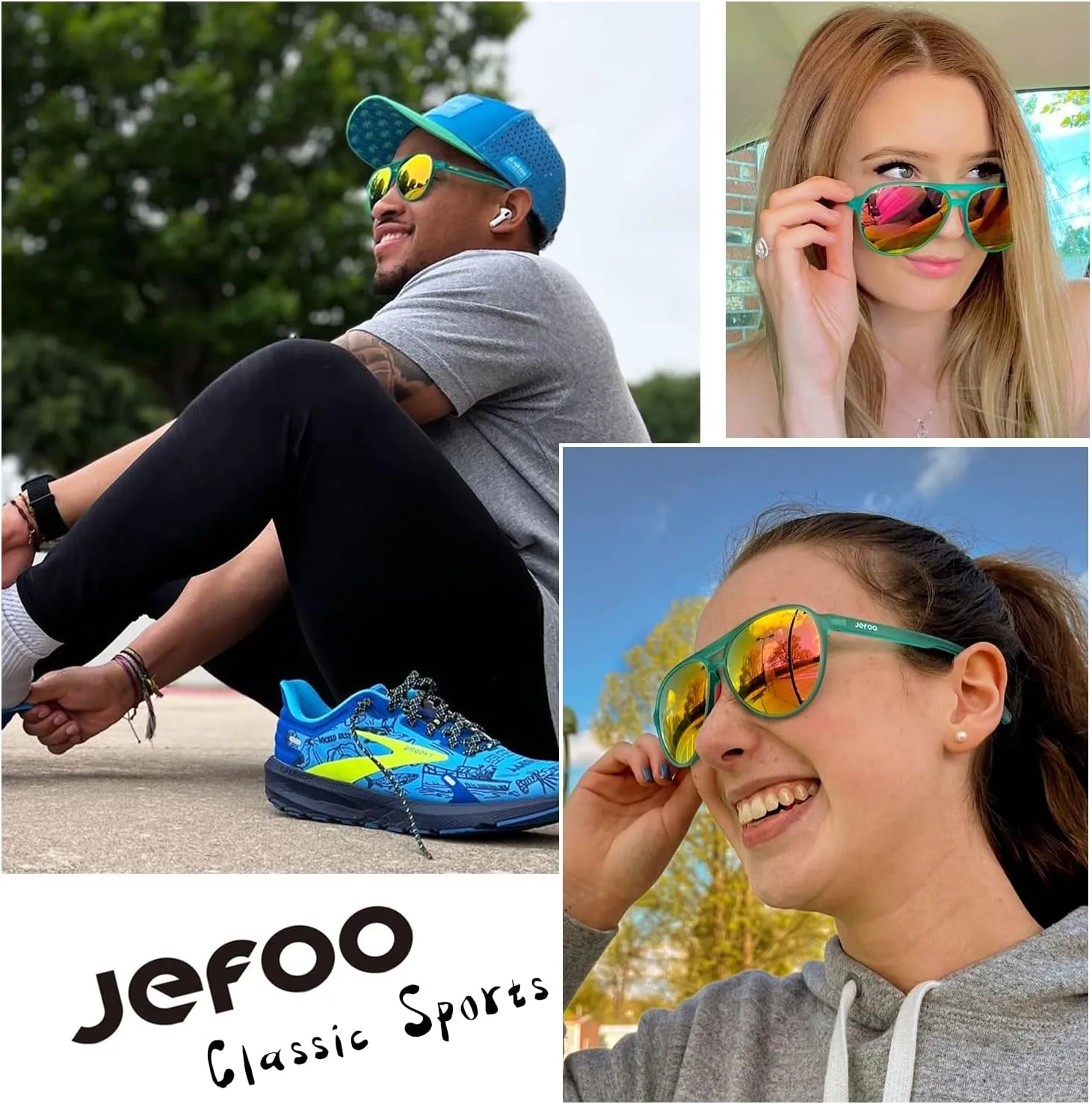 Polarized Aviator Sunglasses for Women Men Retro Trendy Sports Sunglasses for Outdoor UV400 Protection