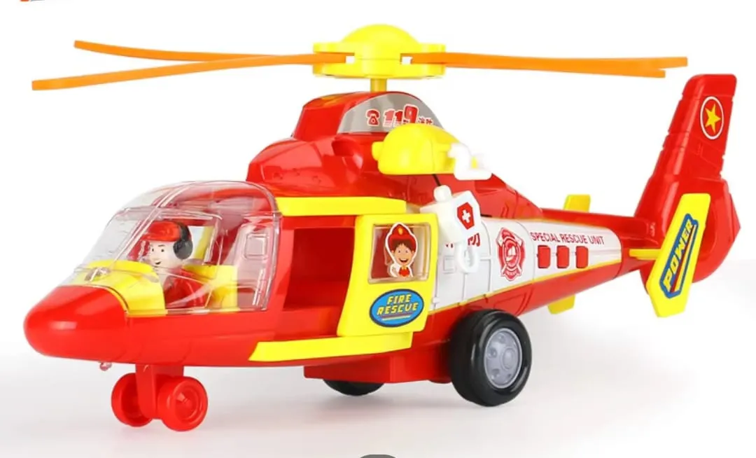 Police Patrol Helicopter Toy – Openable Doors & Hook Mechanism