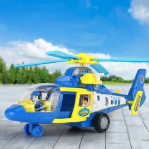Police Patrol Helicopter Toy – Openable Doors & Hook Mechanism