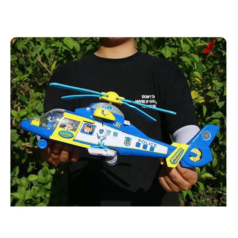 Police Patrol Helicopter Toy – Openable Doors & Hook Mechanism