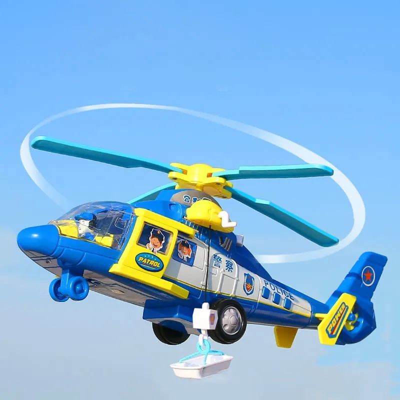 Police Patrol Helicopter Toy – Openable Doors & Hook Mechanism