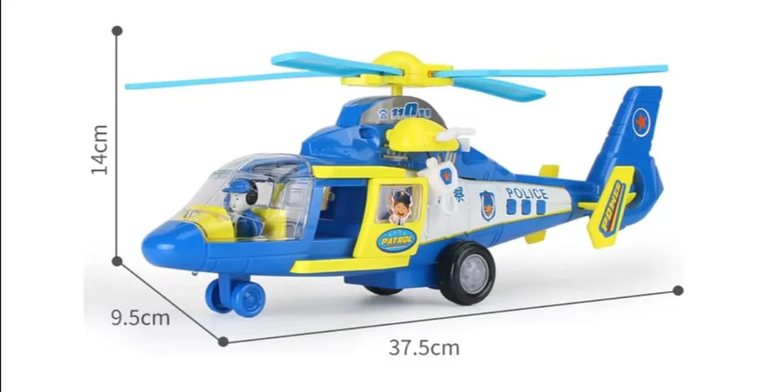 Police Patrol Helicopter Toy – Openable Doors & Hook Mechanism