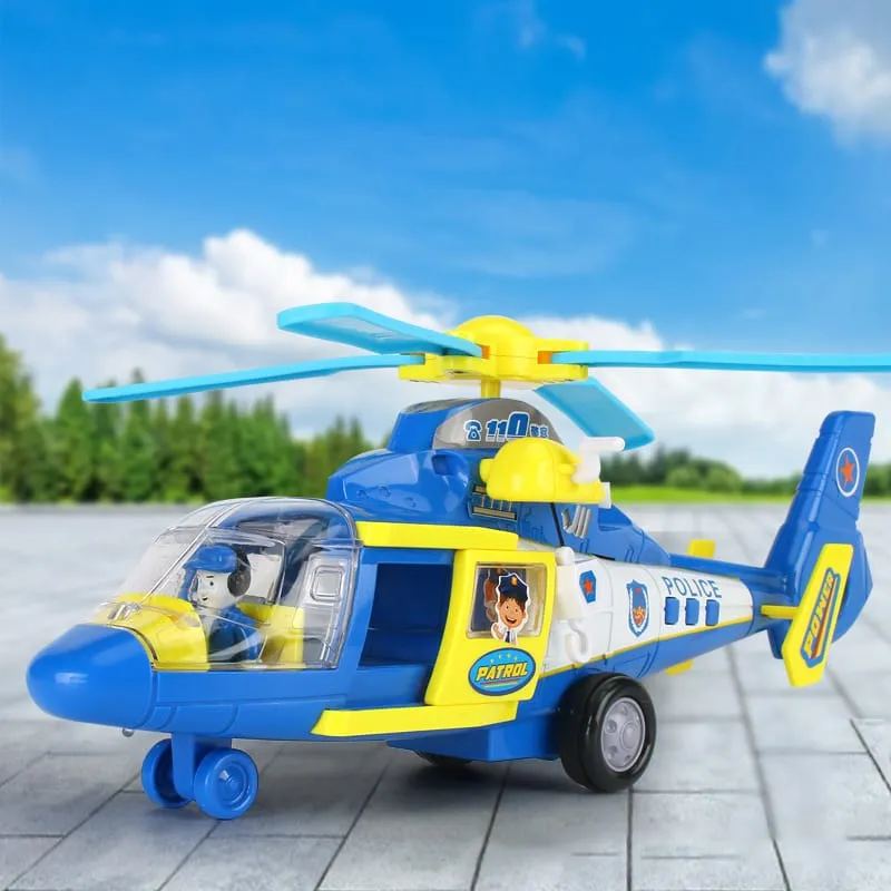 Police Patrol Helicopter Toy – Openable Doors & Hook Mechanism