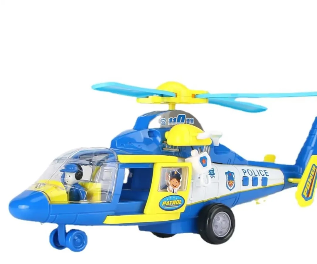 Police Patrol Helicopter Toy – Openable Doors & Hook Mechanism