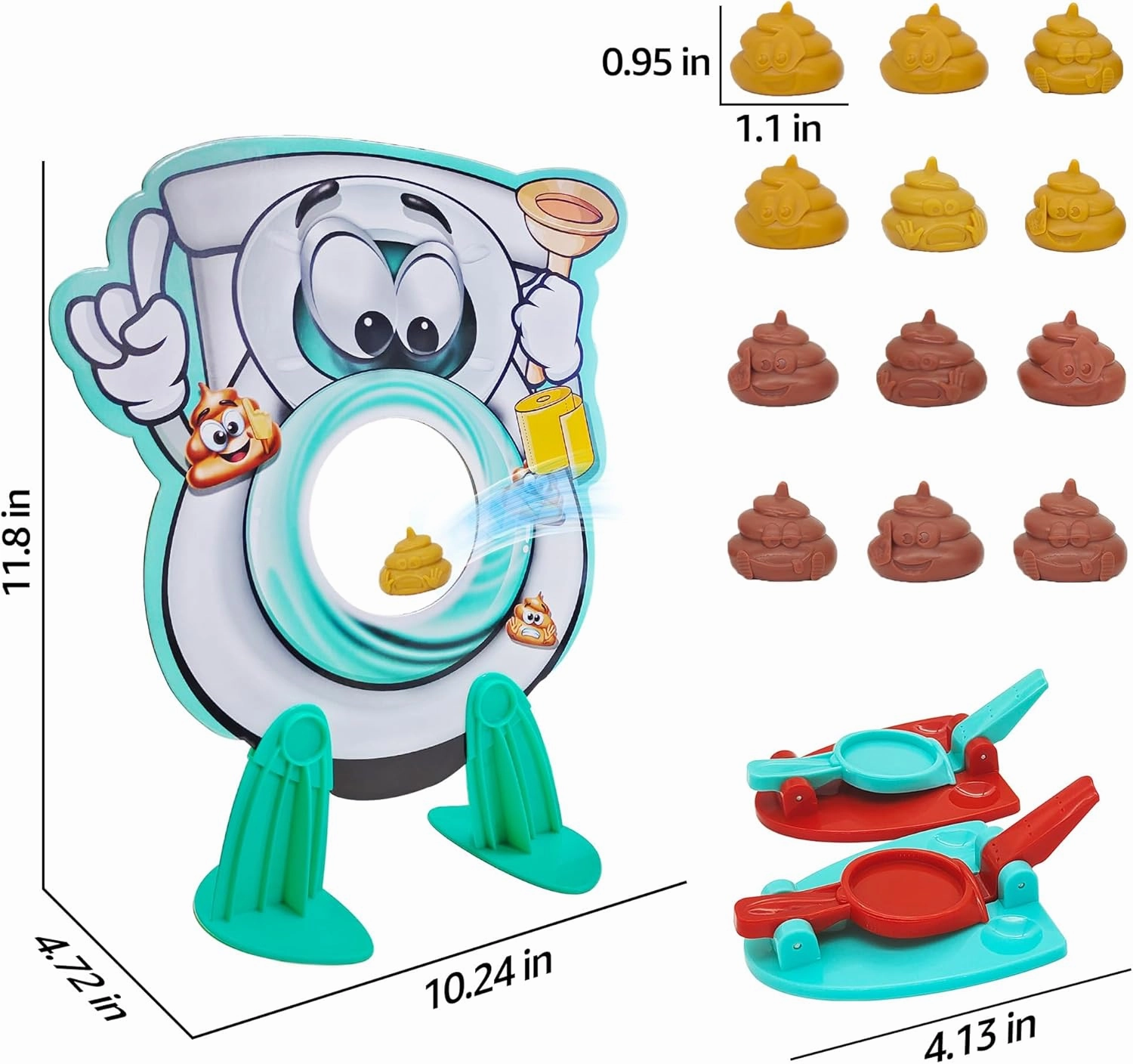 Poop Family Game - Funny Shooting Game - Fast and Frenzied Launching Poop -Gift for Kids 3 4 5 6 7 8 Year Old