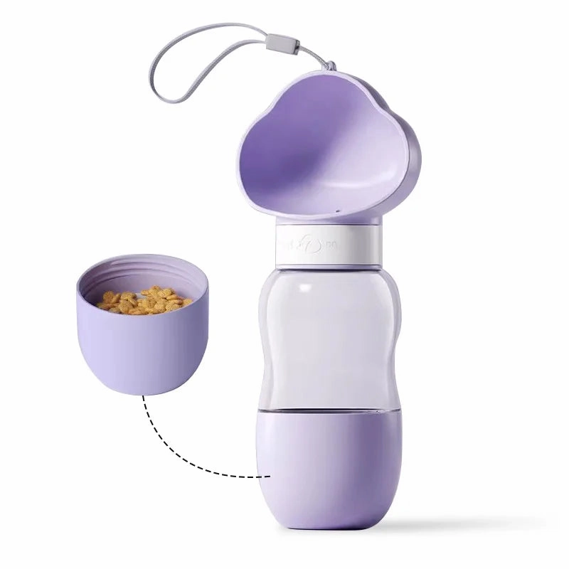 Portable Pet Dog Water Bottle & Feeder Bowl