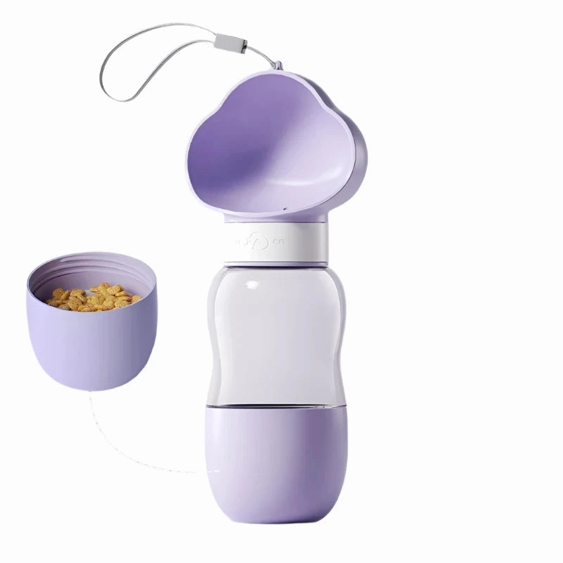 Portable Pet Dog Water Bottle & Feeder Bowl