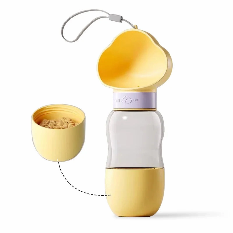 Portable Pet Dog Water Bottle & Feeder Bowl