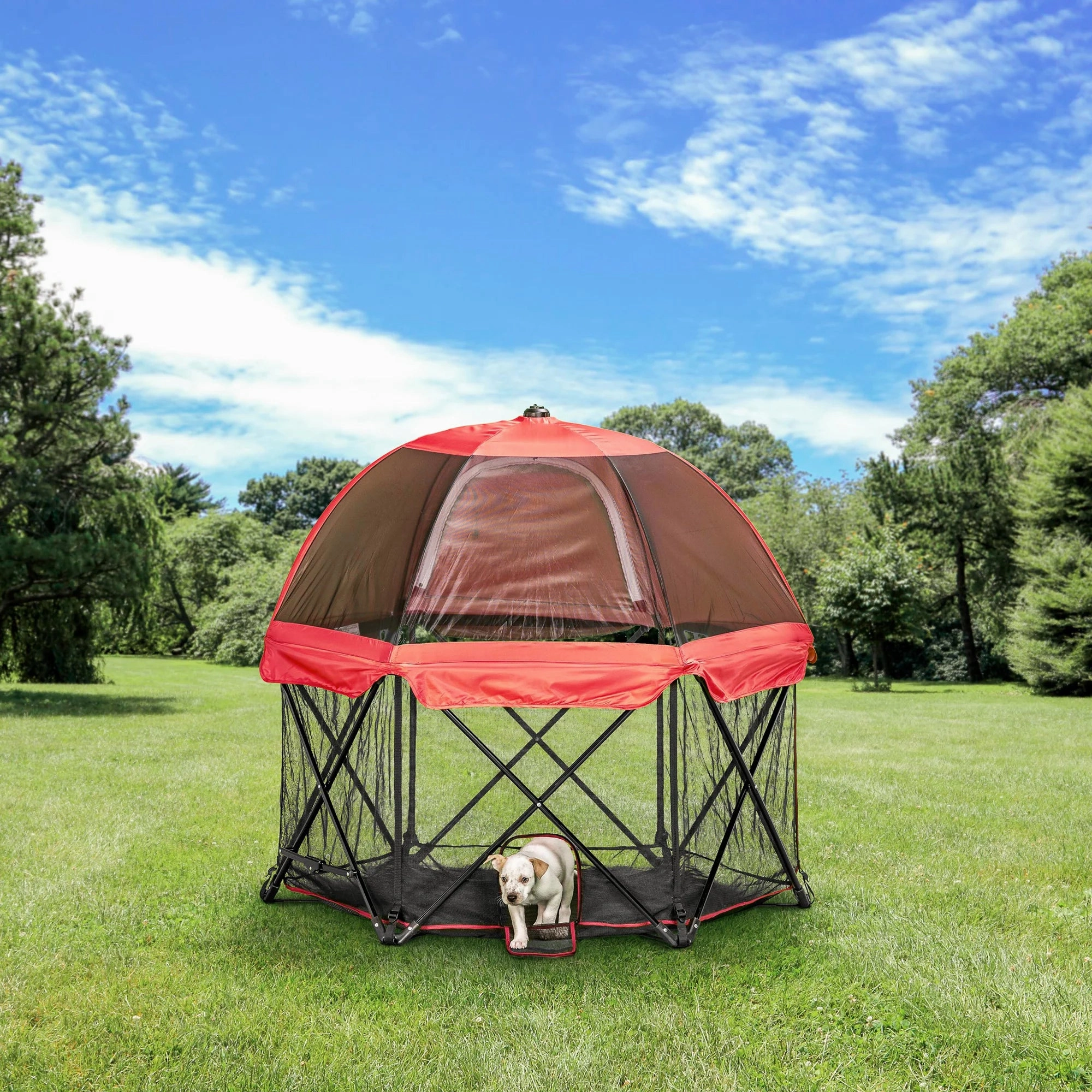Portable Pet Pen with Canopy