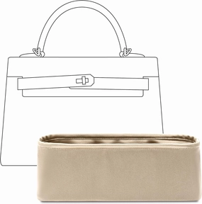 Purse Organizer Insert for Neverful BB Handbag, Custom Fit Inside Premium Lightweight Water Resistant Purse Insert with Zipper(Champagne)
