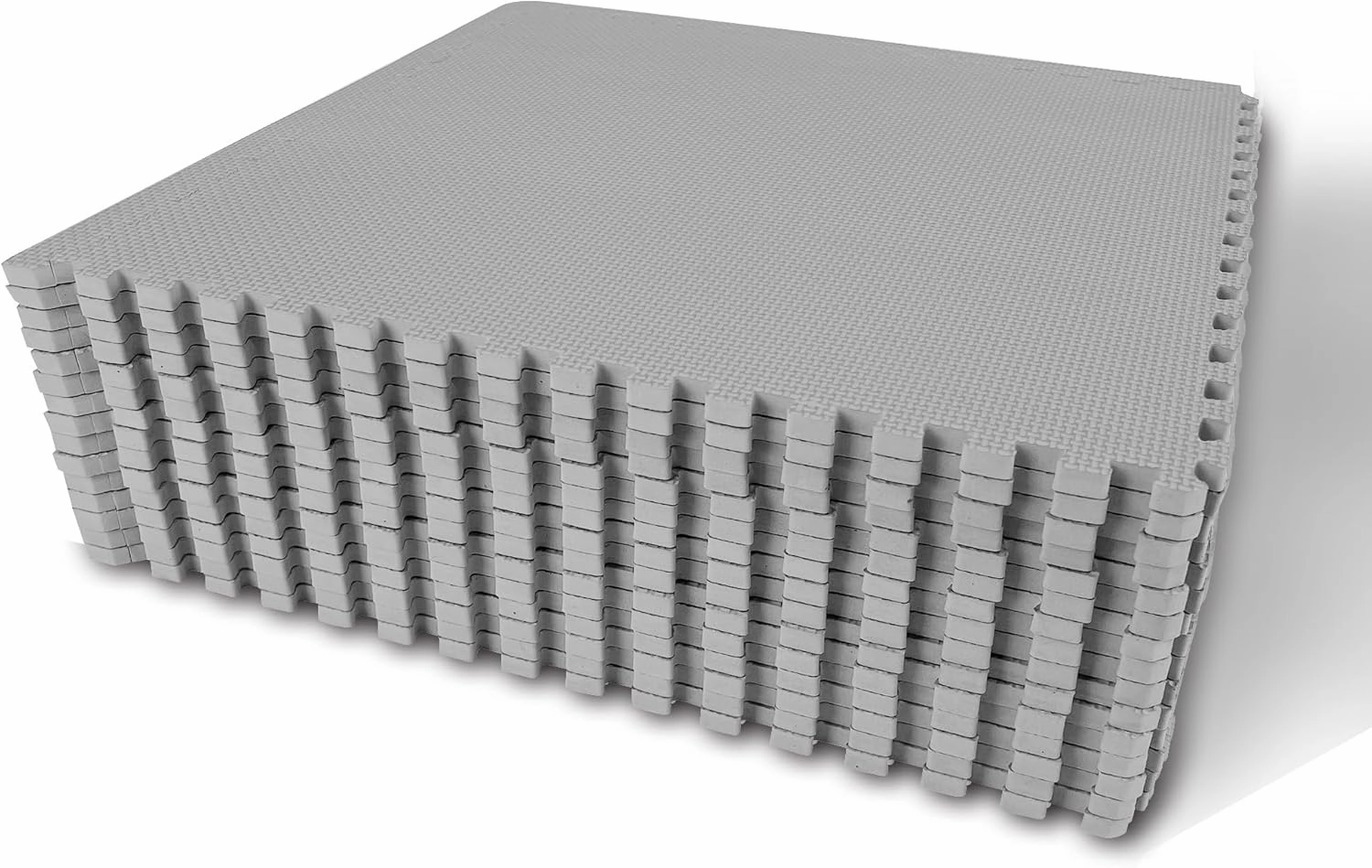 Puzzle Exercise Mat Interlocking Foam and Tile Mats for Home Gym. Floor Padding for Small Child. Gray Color 18 x 18 x ½ Thick 16 Sheet 36 SQFT