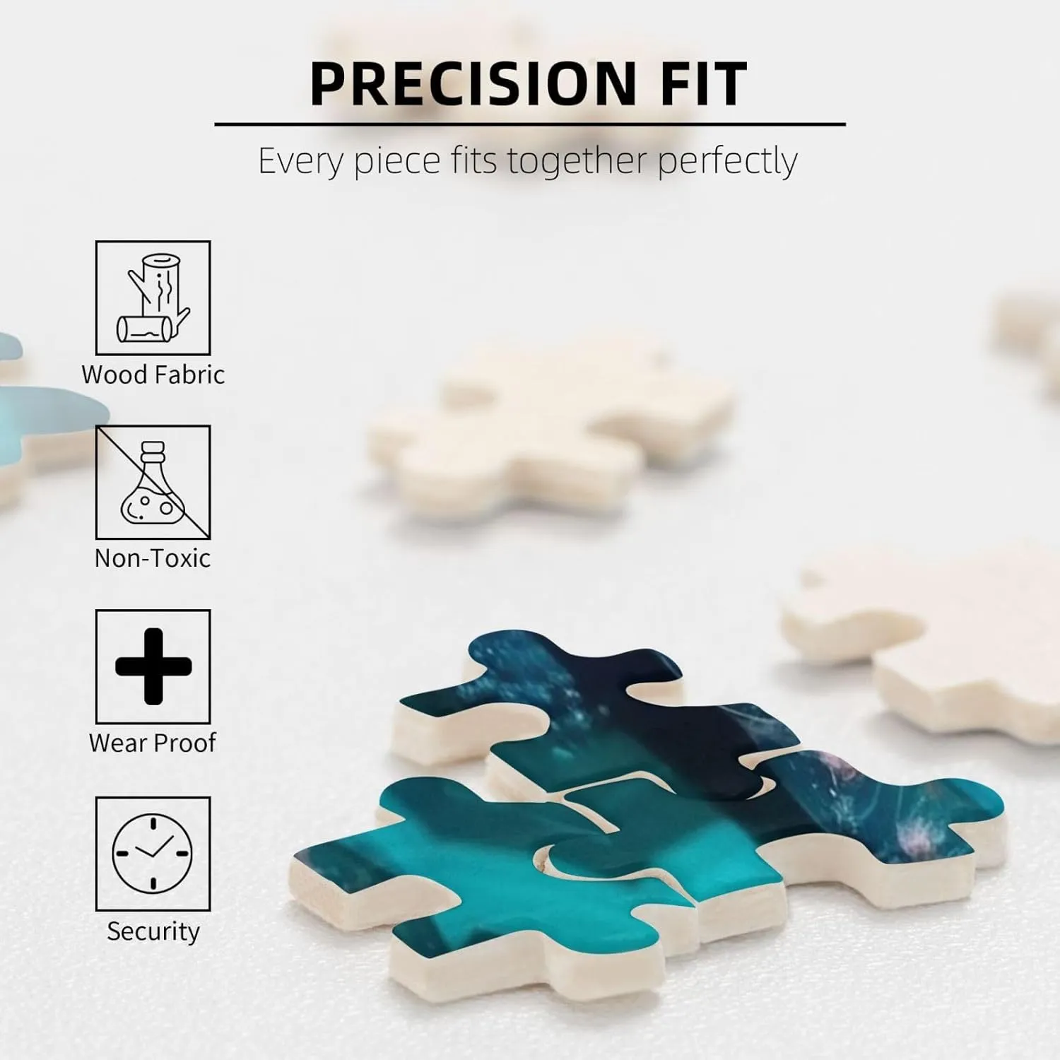 Puzzles 1000 Pieces Personalized Jigsaw Puzzles Teal Agate Photo Puzzle Challenging Picture Puzzle for Adults Personaliz Jigsaw with Storage Bag (29.5" x 19.7")