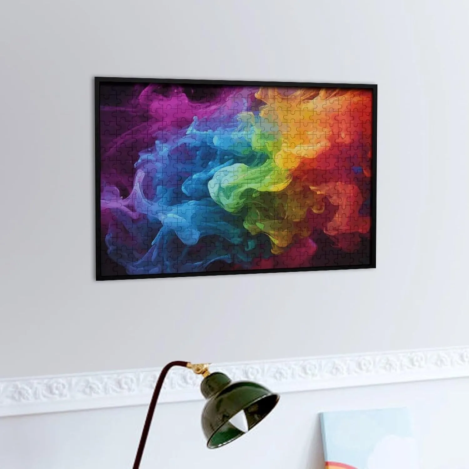 Puzzles 300 Pice Personalized Jigsaw Puzzles Rainbow Smoke Photos Puzzle for Family Picture Puzzle for Adults Wedding Birthday