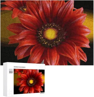 Puzzles 300 Pice Personalized Jigsaw Puzzles Red Sunflower Photos Puzzle for Family Picture Puzzle for Adults Wedding Birthday