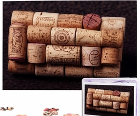 Puzzles 1000 Pieces Personalized Jigsaw Puzzles Wine Cork Photo Puzzle Challenging Picture Puzzle for Adults Personaliz Jigsaw with Storage Bag (29.5" x 19.7")