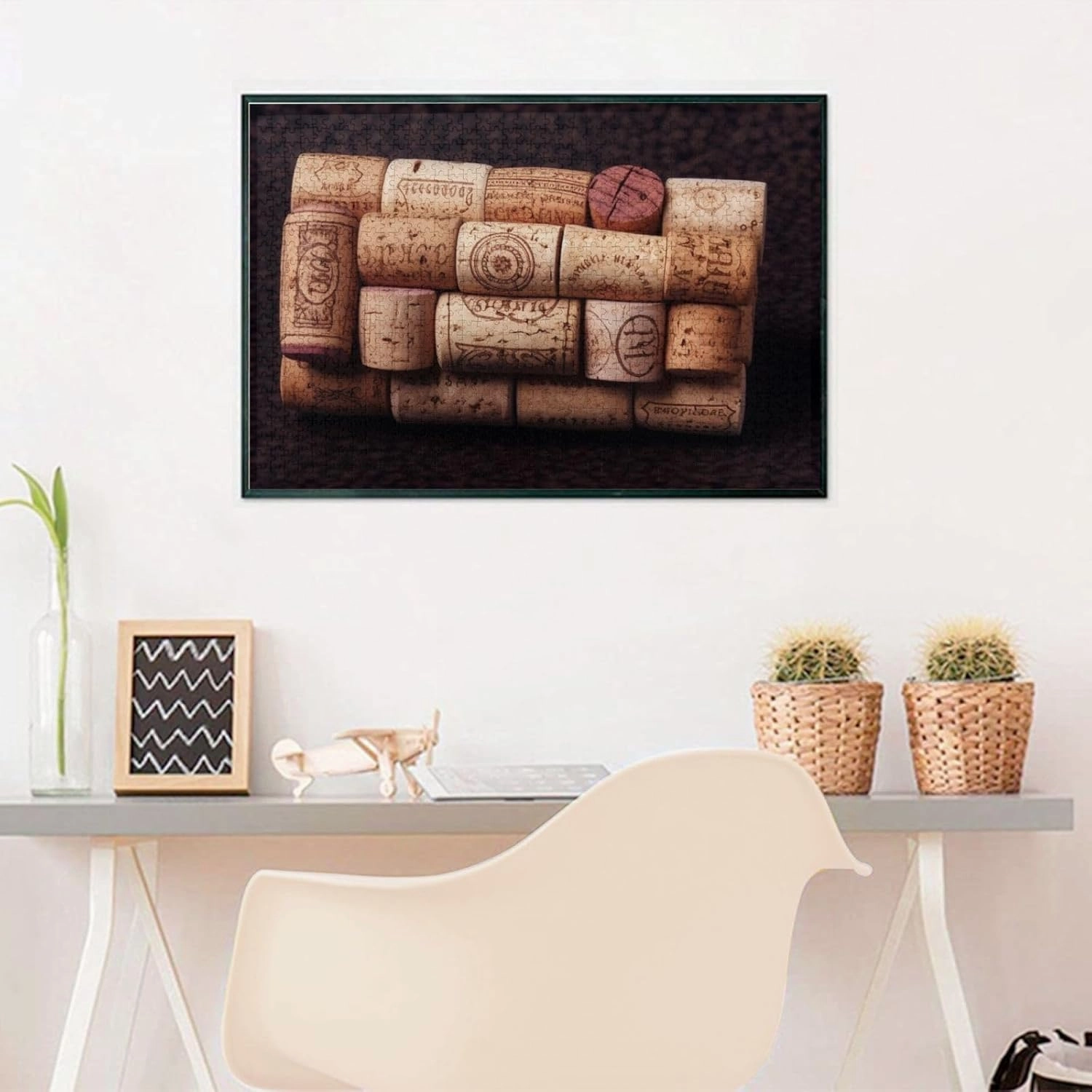 Puzzles 1000 Pieces Personalized Jigsaw Puzzles Wine Cork Photo Puzzle Challenging Picture Puzzle for Adults Personaliz Jigsaw with Storage Bag (29.5" x 19.7")