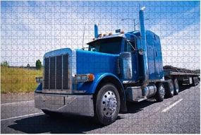 Puzzles for Adults Jigsaw Puzzles 500 Pieces for Adults Kids– Big rig semi Truck Blue Wolf of Roads Wooden Puzzle Jigsaw Puzzle Artwork Intellective Educational Toys Gifts(14.9 X 20.4 Inches)