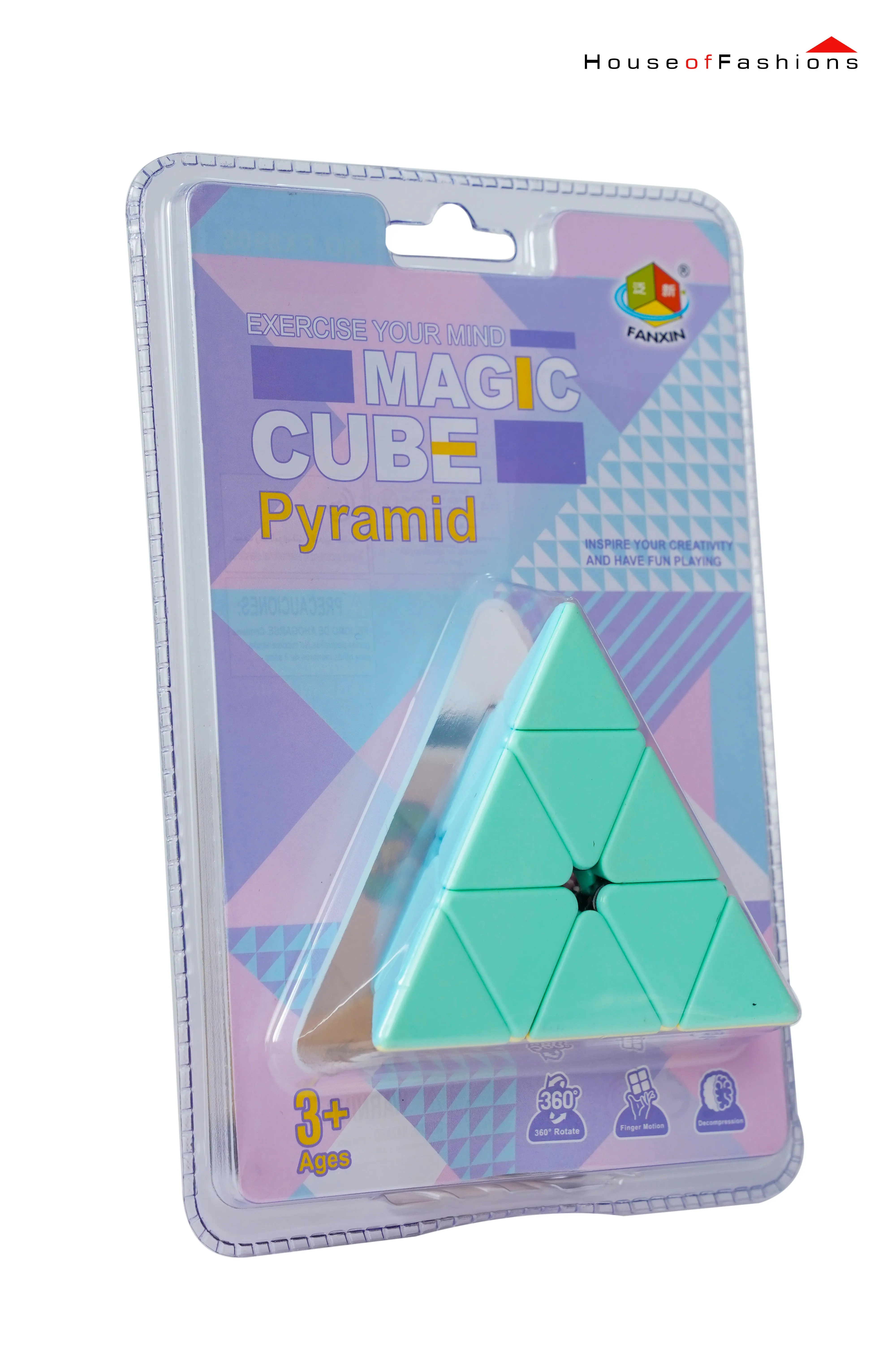 Pyramid Magic Cube Puzzle – Professional 3x3 Speed Cube for Kids & Adults | Educational Brain Toy & Gift