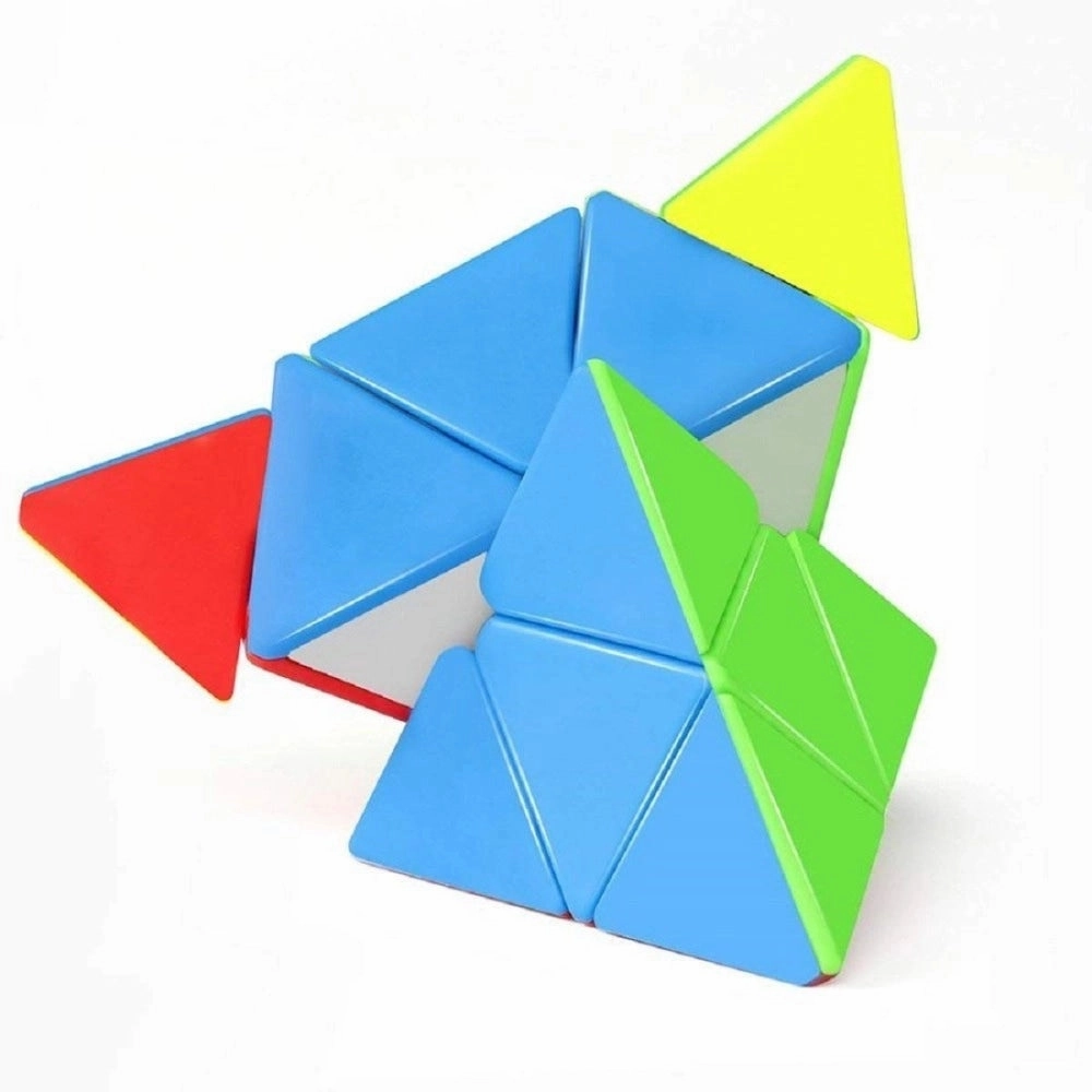 Pyramid Cube 3x3 High Speed Stickerless Triangle Pyraminx Puzzle Cube  | Plastic | Creative Toys | 5  Years