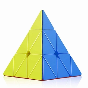Pyramid Cube 3x3 High Speed Stickerless Triangle Pyraminx Puzzle Cube  | Plastic | Creative Toys | 5  Years
